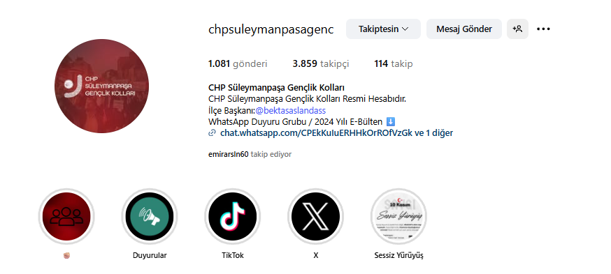 Instagram Sayfası Önizlemesi